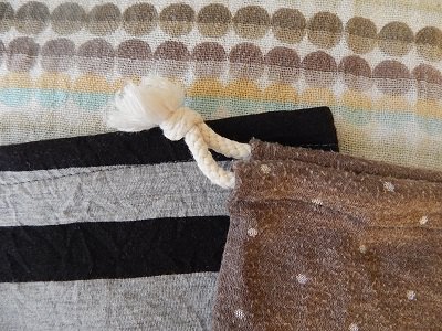 巾着袋のひも通し＆ひもの長さソーイングでやわらかな気持ち時間♪