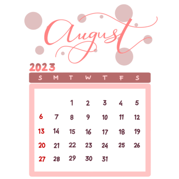 夏 8月 のカレンダー・カラフルなかき氷のワンポイントでデザインしたカレンダー・ご自宅用などに無料テンプレートTemplateBox