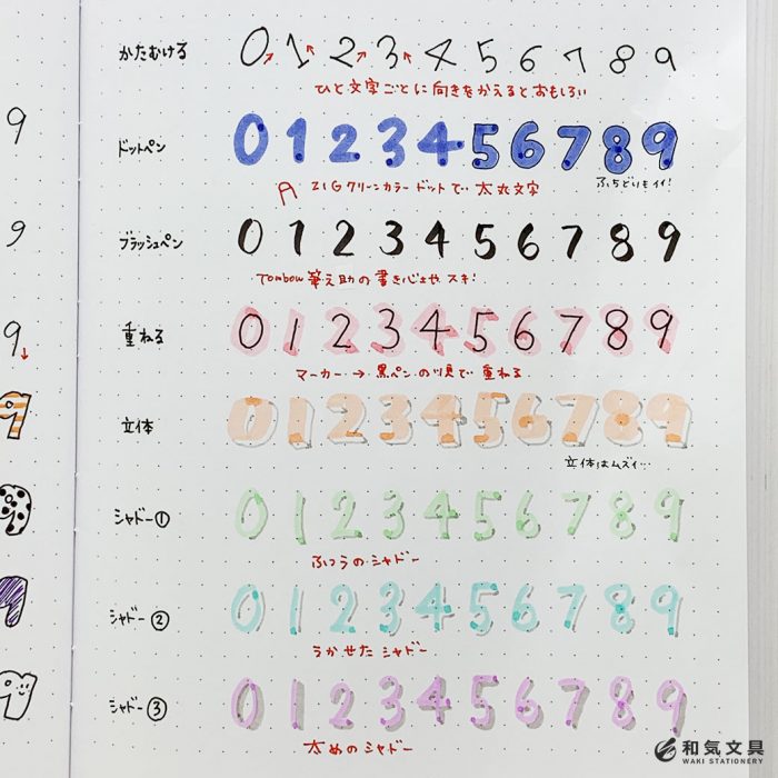 おしゃれ で かっこいい ♪ボーダー！数字スタンプ白黒 イラスト