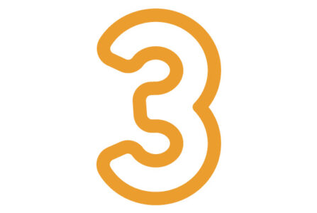 かわいい顔と数字イラストのフリー素材イラストイメージ