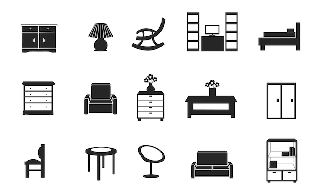 白い背景にやる気を起こさせる課題と成果を描いた黒いグリフアイコンのセット ベクターイラスト画像とPNGフリー素材透過の無料ダウンロード -Pngtree