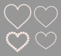 ハートフレームシンプル飾り枠素材イラスト。透過PNG：イラスト無料