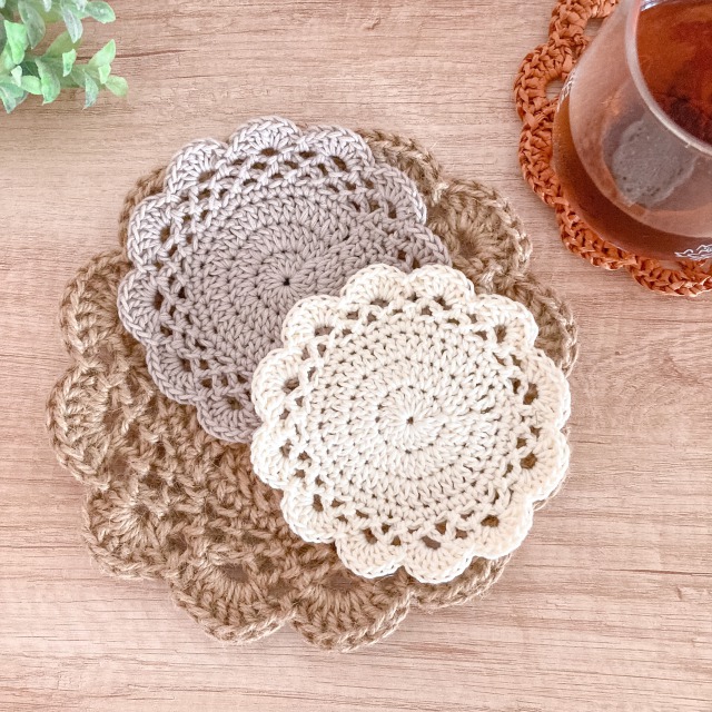無料レシピ 定番小物からはじめる かぎ針編み初心者コース 第1回 コースターかぎ針編みレシピ・無料編み図 Roniqueロニーク