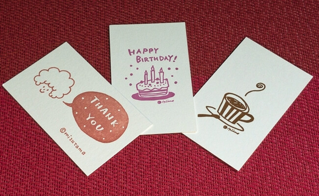 活版印刷メッセージカード。ありがとうの気持ちを込めて・ - 紙のブログ