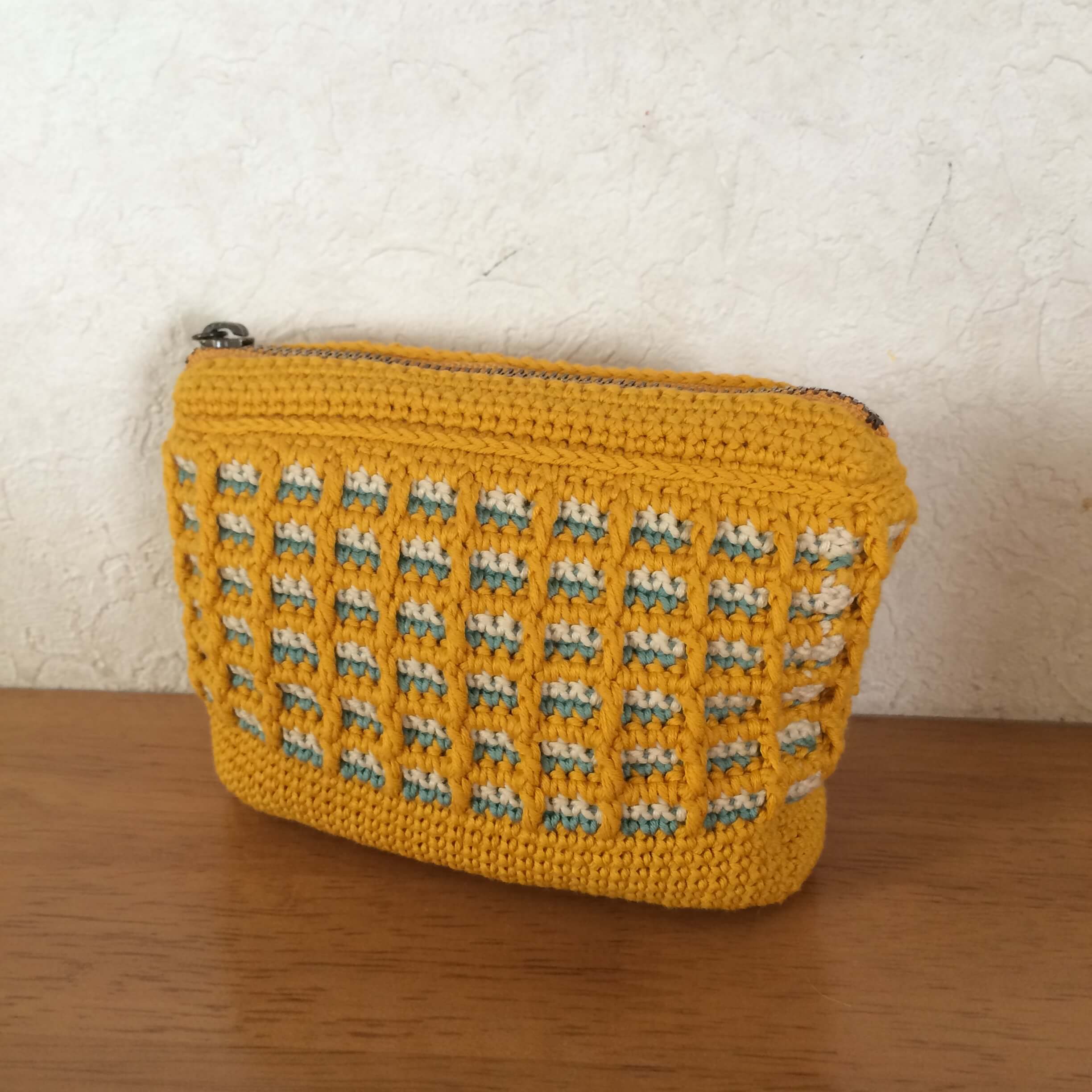 ワッフルチェックのネックウオーマー -編み図データのみ-mayuminose webshop