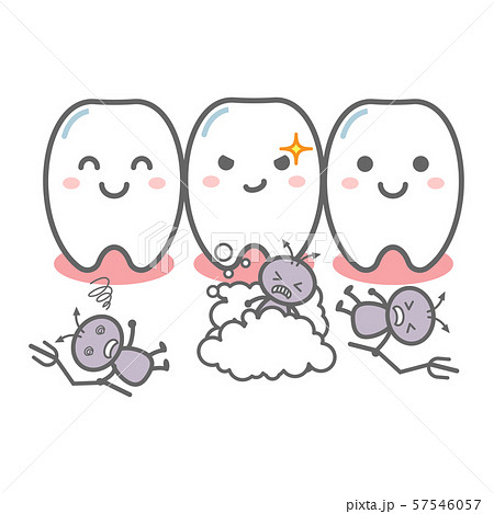 ばい菌イラストの無料素材 歯科医院・歯医者が利用出来る歯科関連の無料イラスト素材デンタルン