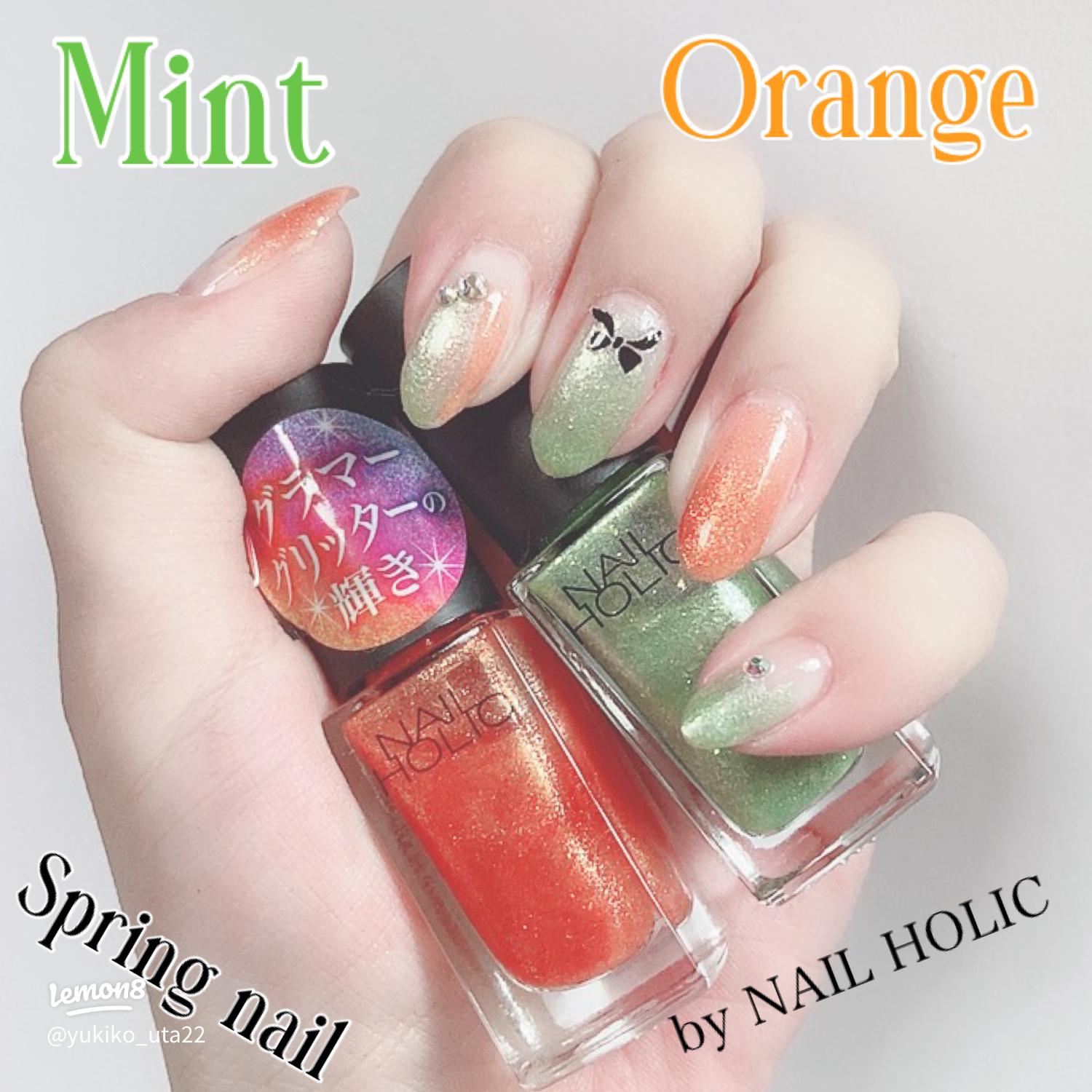 オレンジと黄緑コーデ🍊 夏夏夏だ！！！！！ 夏が来るのだ！！！ 蝶々みたいになろう！！！🦋 「好き」に理由なんていらない〜！！！お花から漂う甘い香りに惹きつけられる蝶のように舞おう🦋 この夏のぎにょトレンドカラー組み合わせはオレンジ×黄緑🍊🍊 るるる