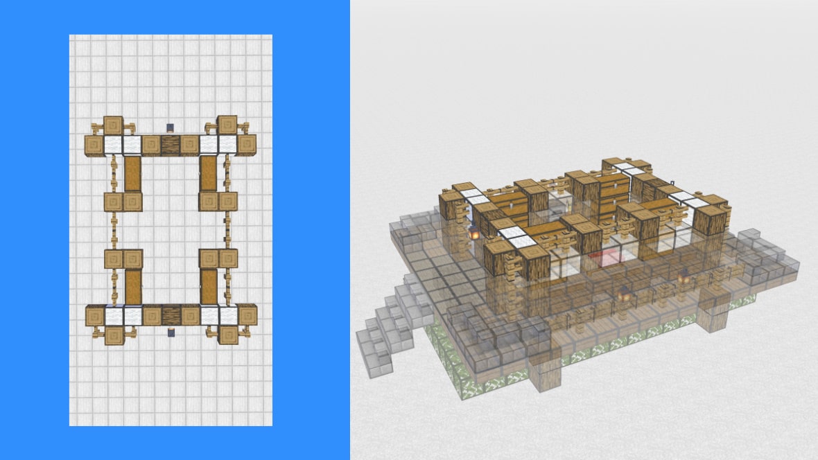 Minecraft 中華風楼閣 設計図- 16ハウス 56Blueprint: Chinese Tower - 16 HouseNo.56 https:mcb.ki2.dev ja post 8369 ☝️本日のマイクラ建築ピックアップ☝️ 作り方の解説付き💡Minecraftマインクラフトマイクラマイクラ建築minecraftbuilds