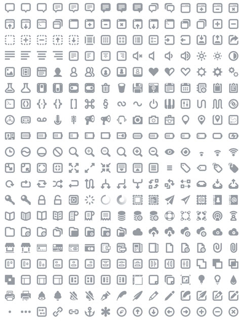 シンプルな無料ラインアイコンセット「Free Download : 210 Line Icons」おしブロ2.0