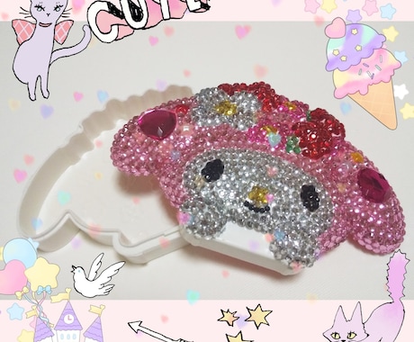 ラインストーンでデザインシートを製作 1枚～大ロット可能刺繍ファクトリ