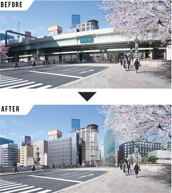 教材のような建物 完成予想図 - 身近な風景スケッチ