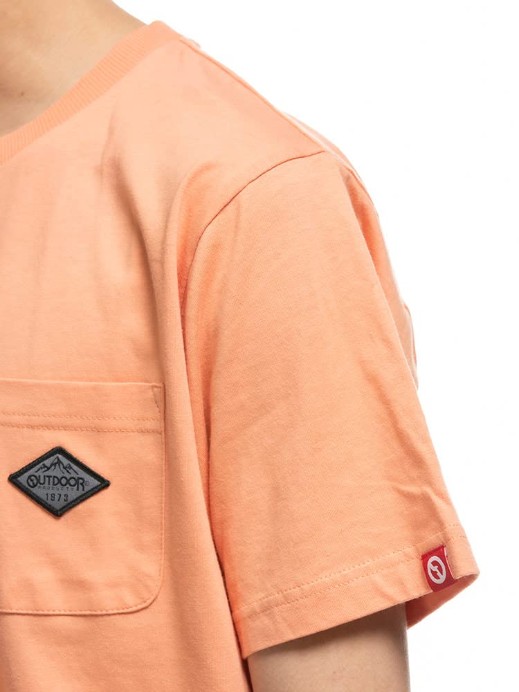 OUTDOOR PRODUCTSアウトドアプロダクツ天竺 ひし形ロゴ ポケット クルーネック 半袖 Tシャツ M L LL トップスTシャツ カットソー サカゼン公式通販