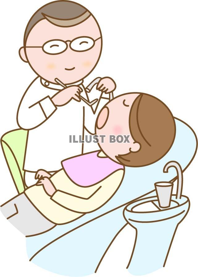 歯科医院の受付女性事務の無料イラスト49893素材Good