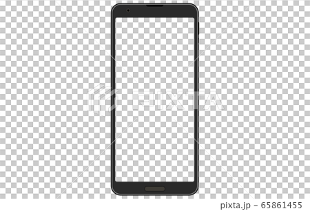 シンプルなスマートフォンのイラスト 背面 ☆透過PNG：イラスト無料