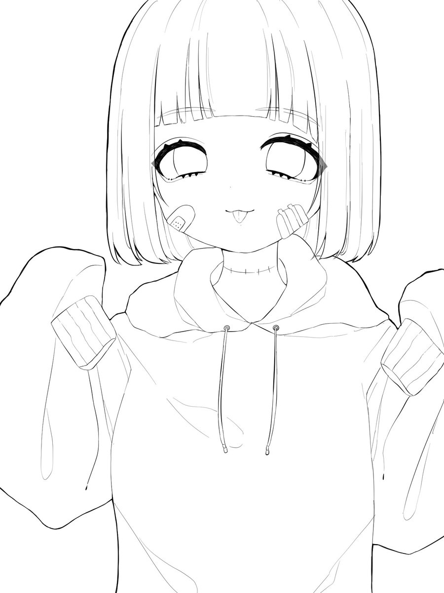 量産型女の子 自由に書ける吹き出し付きSKIMA スキマ