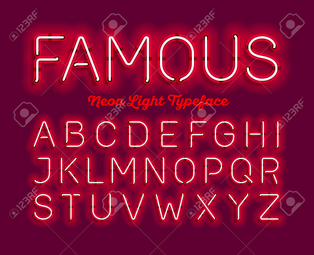 ネオンサイン的なフリーのアウトラインフォント - sutero choice