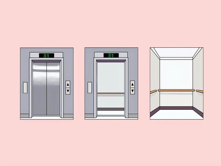 エレベーターの平らなベクターイラストの中に立つさまざまな人々のグループ。開いたドアでエレベーターで待っている漫画のキャラクターのイラスト素材・ベクターImage 187068808