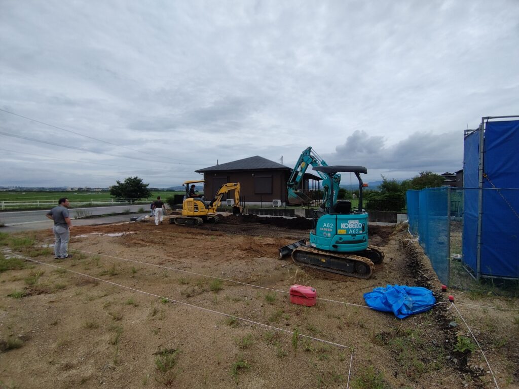 板橋の介護施設 鋤取り整地