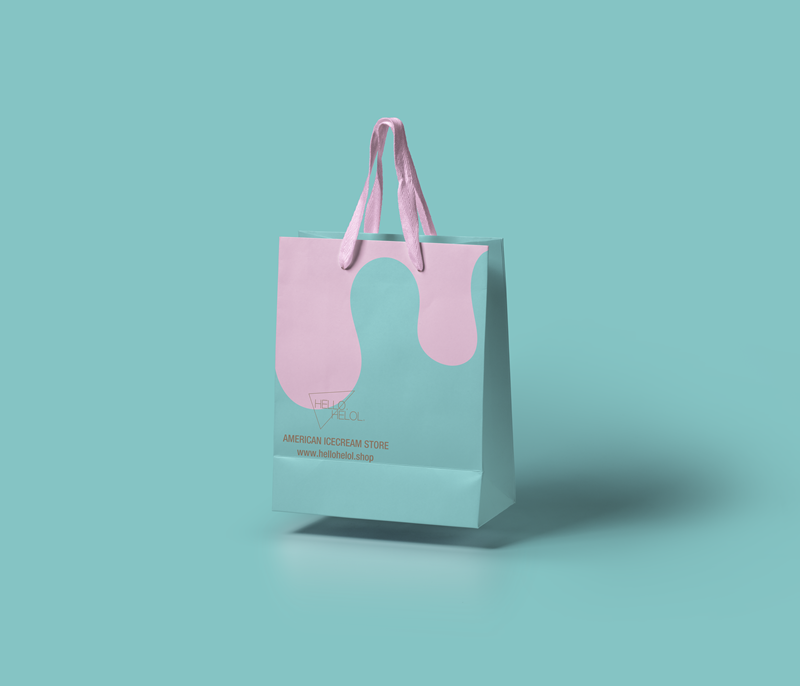 夏らしい彩り溢れたインテリア雑貨ブランドの紙袋オリジナル紙袋 ショッパー のデザイン・印刷なら ベリービー