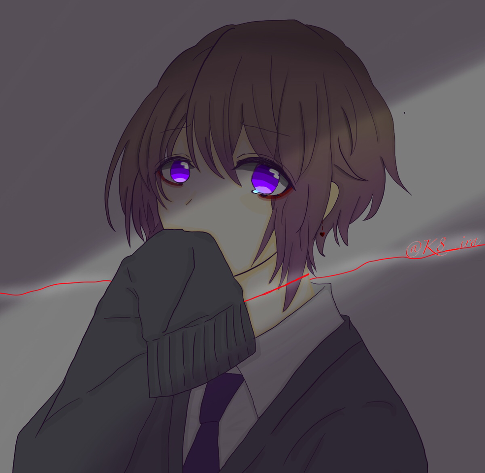 6月壁紙配信開始されました☔ 雨で憂鬱な被検体くん。 」