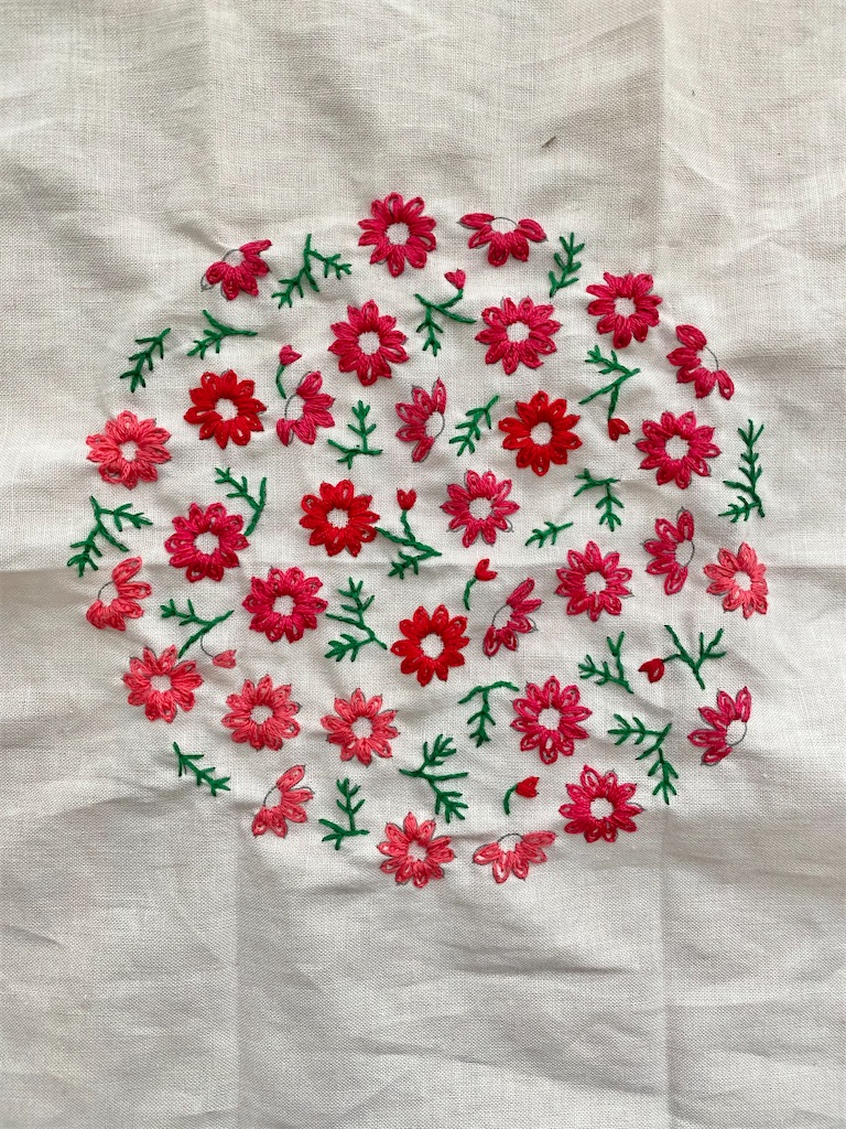 Seriaの刺繍キットを作ってみた 上級②エリンジウム 前編 ハンドメイド embroidery フラワーガーデン