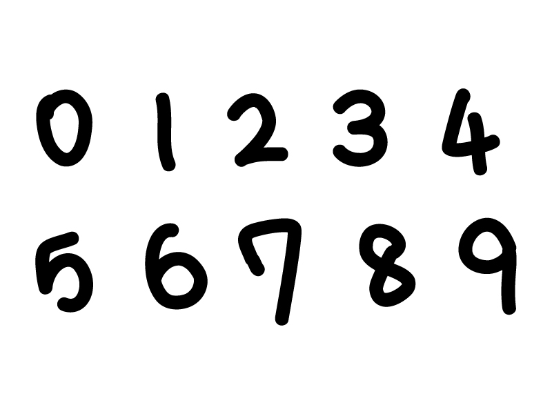 数字 手描き 手書き 記号のイラスト素材 - PIXTA