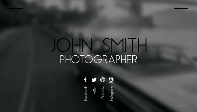 Adobe Photoshop で自分の名刺を作成してください