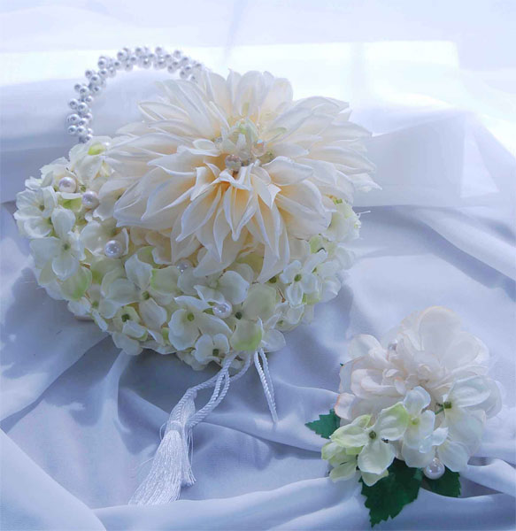 バラのハート型バッグブーケ生花ブーケ SWEET ブレーメンウェディング