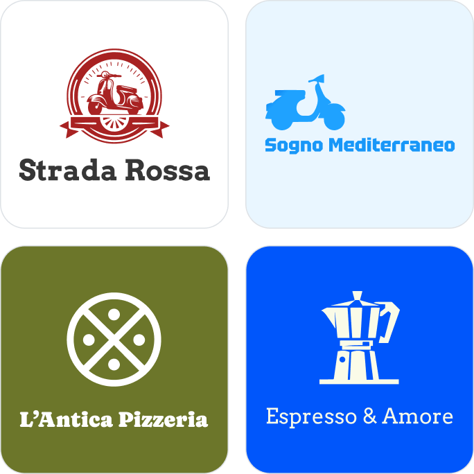 イタリアカラーのロゴ ロゴタンク 企業・店舗ロゴ・シンボルマーク格安作成販売