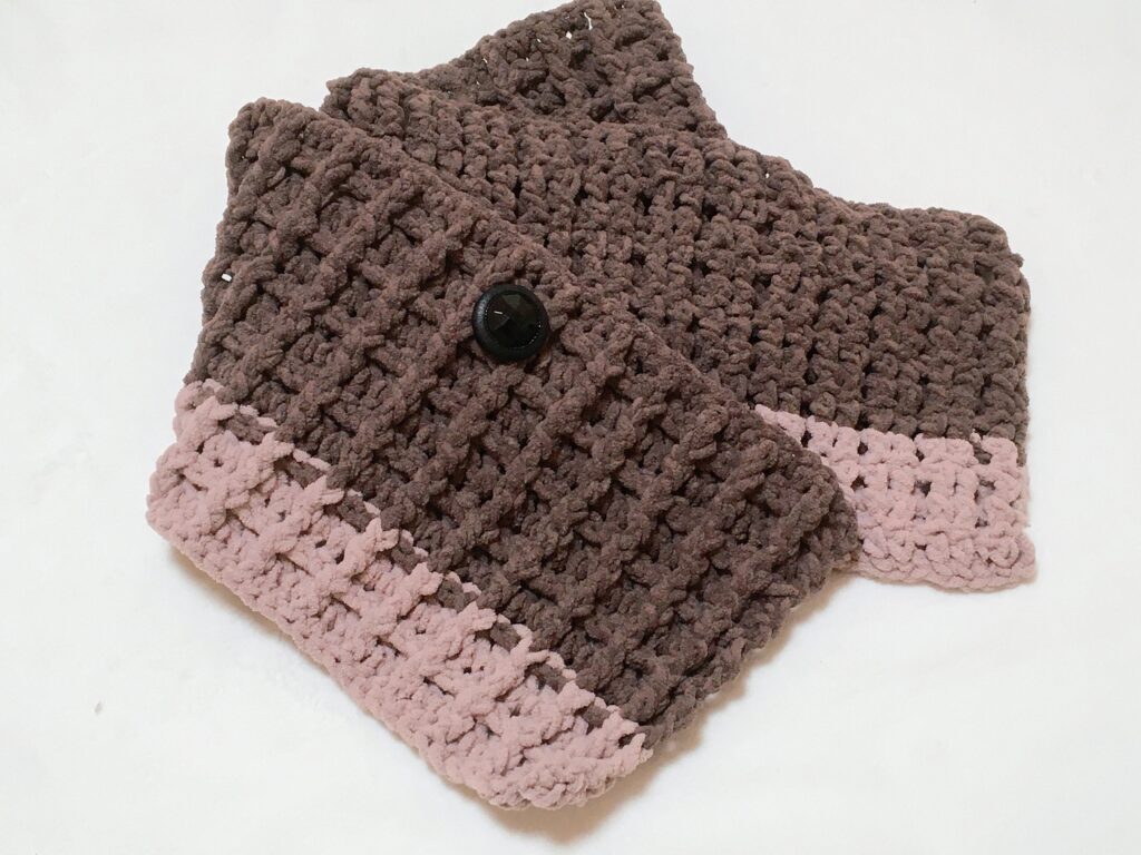 ワッフル編みポーチ−２ポーチ本体の模様 編み図かぎ針編みとレース編みの無料編み図サイトBy hime*hima