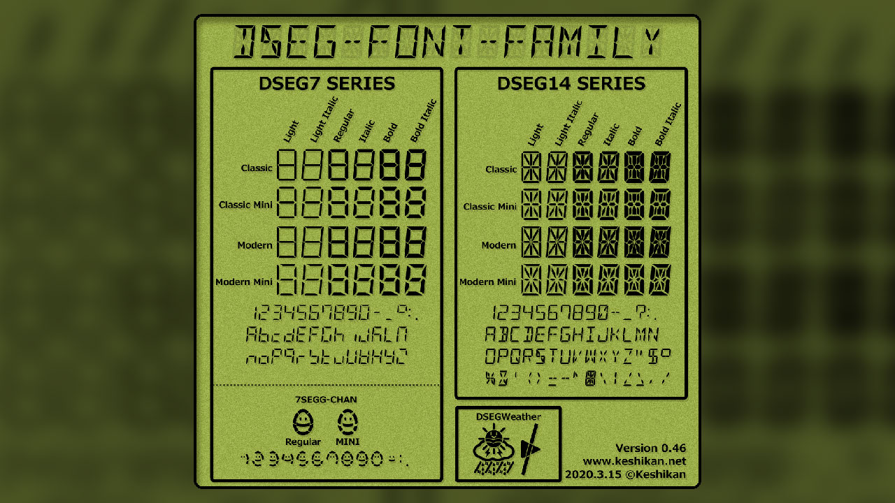 デジタル時計に最適な無料おすすめフォント14選 ダウンロード可 フリーフォントブック