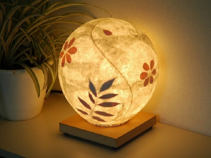 和紙と番線の手作りドームランプシェード ランプシェードをつくってあかりの空間