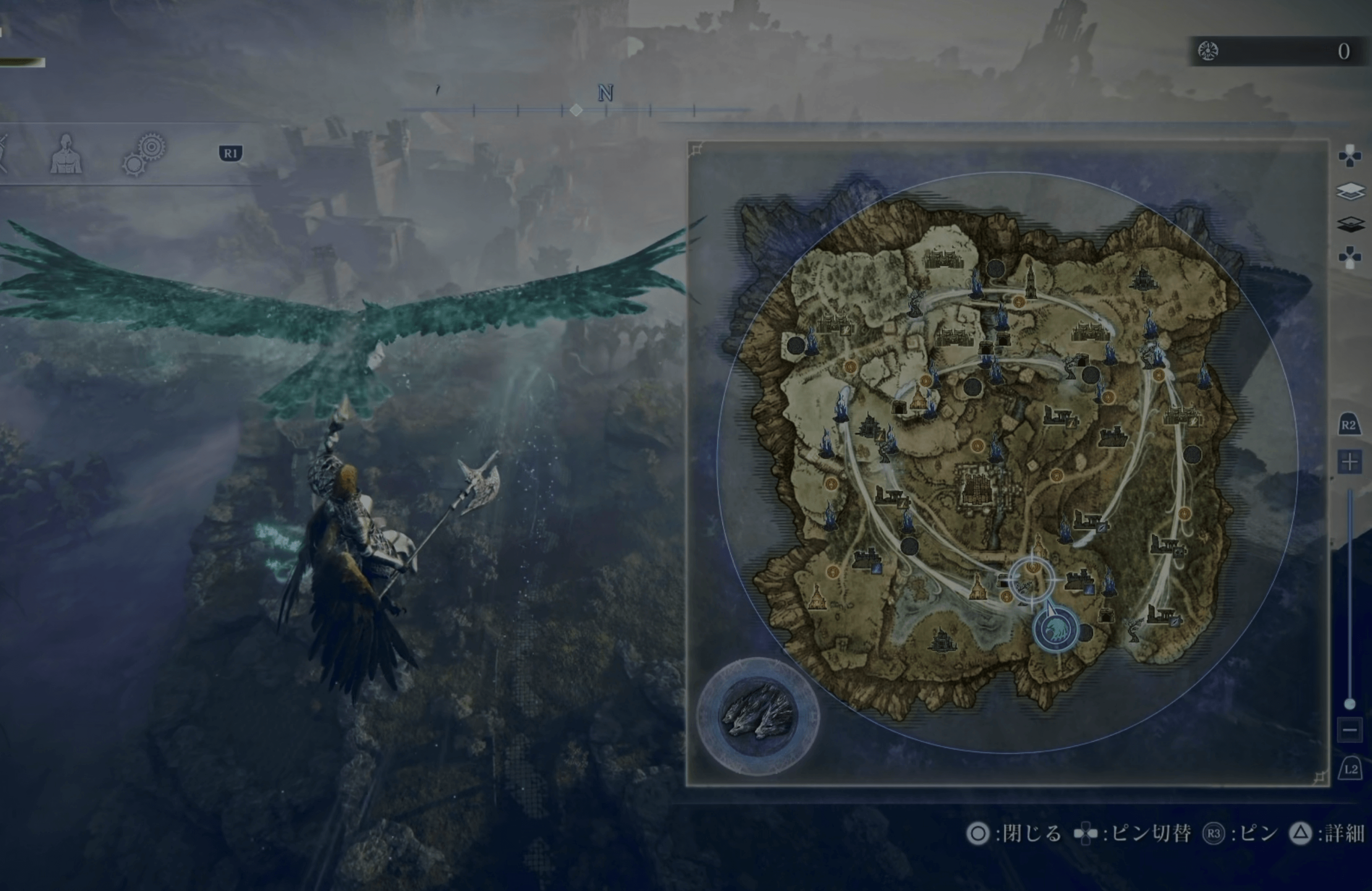 ELDEN RING NIGITREIGNの地図 マップ の見方牛乳