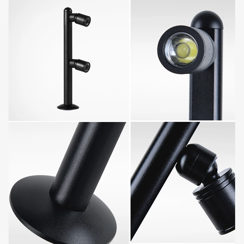 高級カスタム小売ガラスロッキングライト付き円形ジュエリーディスプレイショーケース