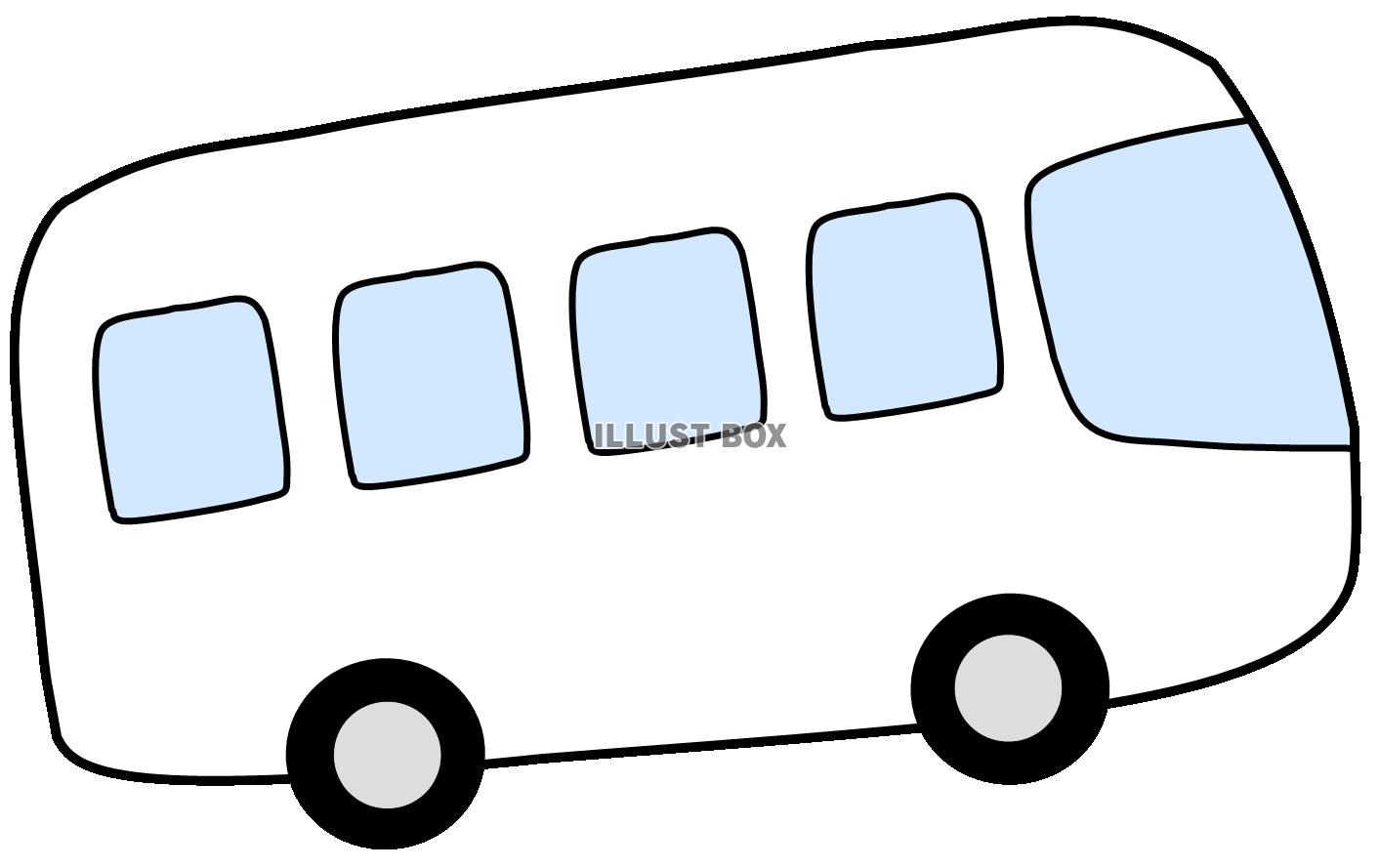 かわいいバスイラストのフリー素材イラストイメージ