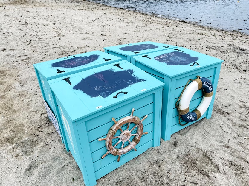 Amazon白いゴミ箱、無地の青いゴミ箱はプラスチックバケツすることができます移動式収納バケツに簡単な携帯用設計Color : Blue,Size : 36*36*52CM ゴミ箱・ゴミ入れ オンライン通販