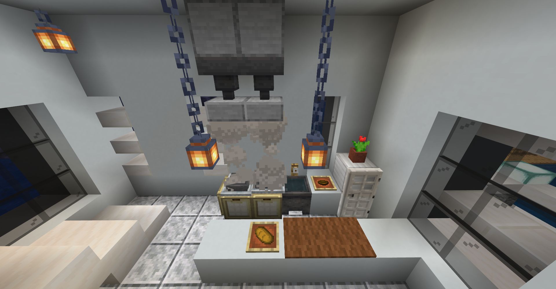 Minecraft1.8 バニラで作れる内装ショールームを作ってみた