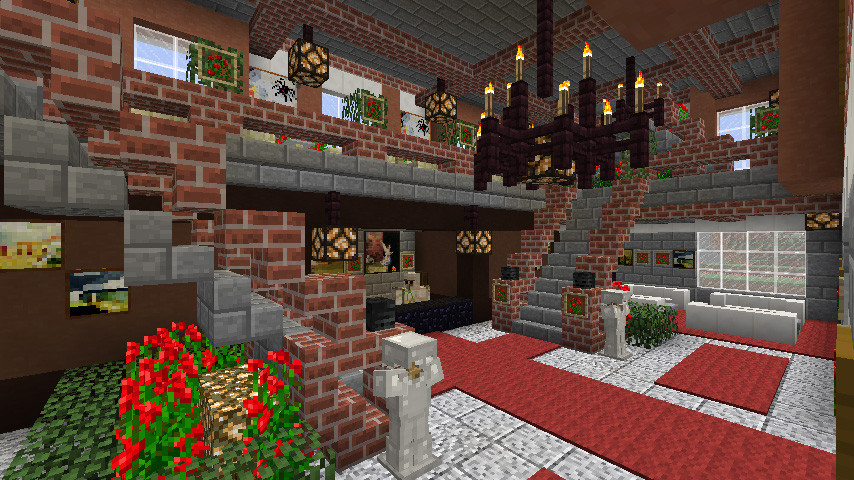 かわいい洋風リビングの作り方 - Minecraft