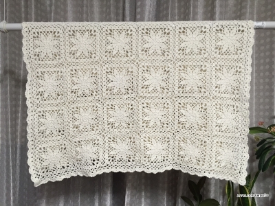 松編みが沢山編める膝掛け crochet鍵編み編み物ハンドメイド膝掛けブランケットALIZETikTok