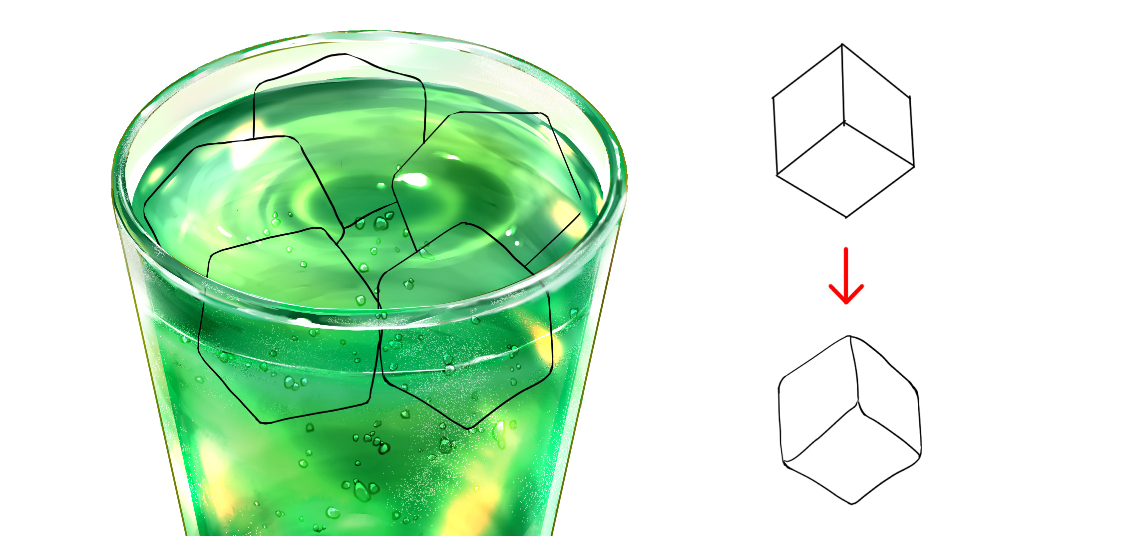 冷たい麦茶の入った昭和レトロポップ模様の冷水ポットとガラスのコップ 筆描き・マット塗りのイラスト素材67981996- PIXTA
