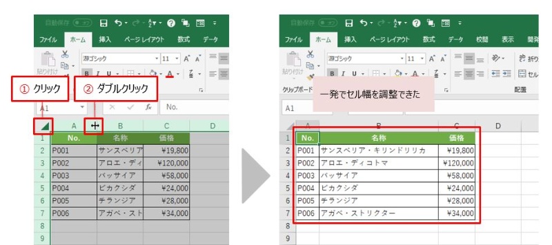 見やすいExcelの表の作り方枠の作成方法や自動計算表など図説で解説家電小ネタ帳株式会社ノジマ サポートサイト