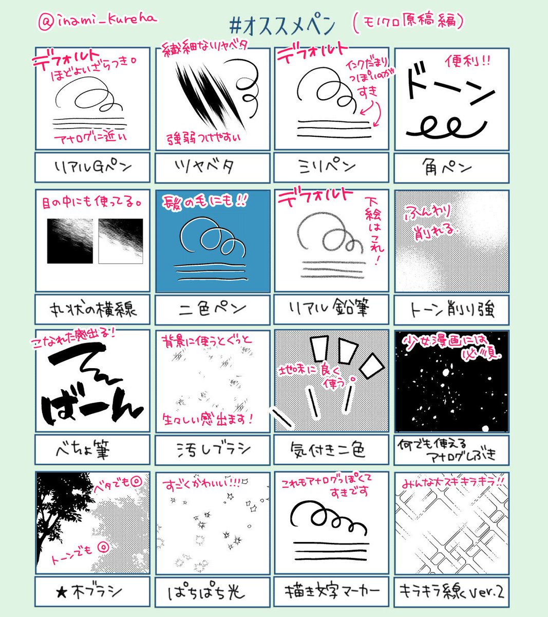 2024年 ClipStudio おすすめCLIPPY素材：漫画向け特殊ペン - 物覚え雑記帳