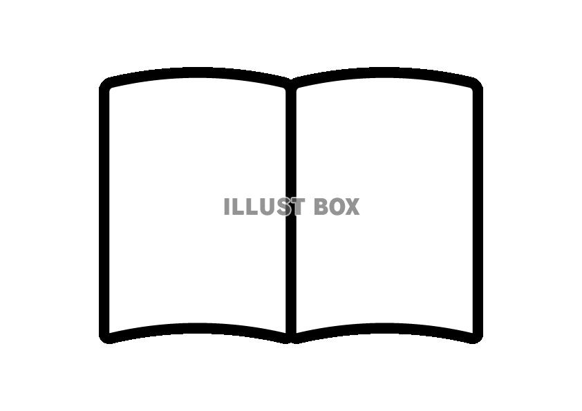 ノートシルエットイラストのフリー素材イラストイメージ