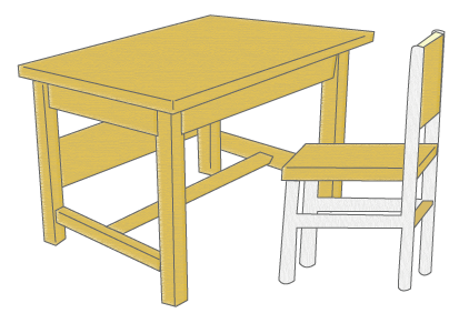 学校の机 つくえ・デスク の 無料 フリー イラスト素材商用フリー 無料 のイラスト素材なら「イラストマンション」