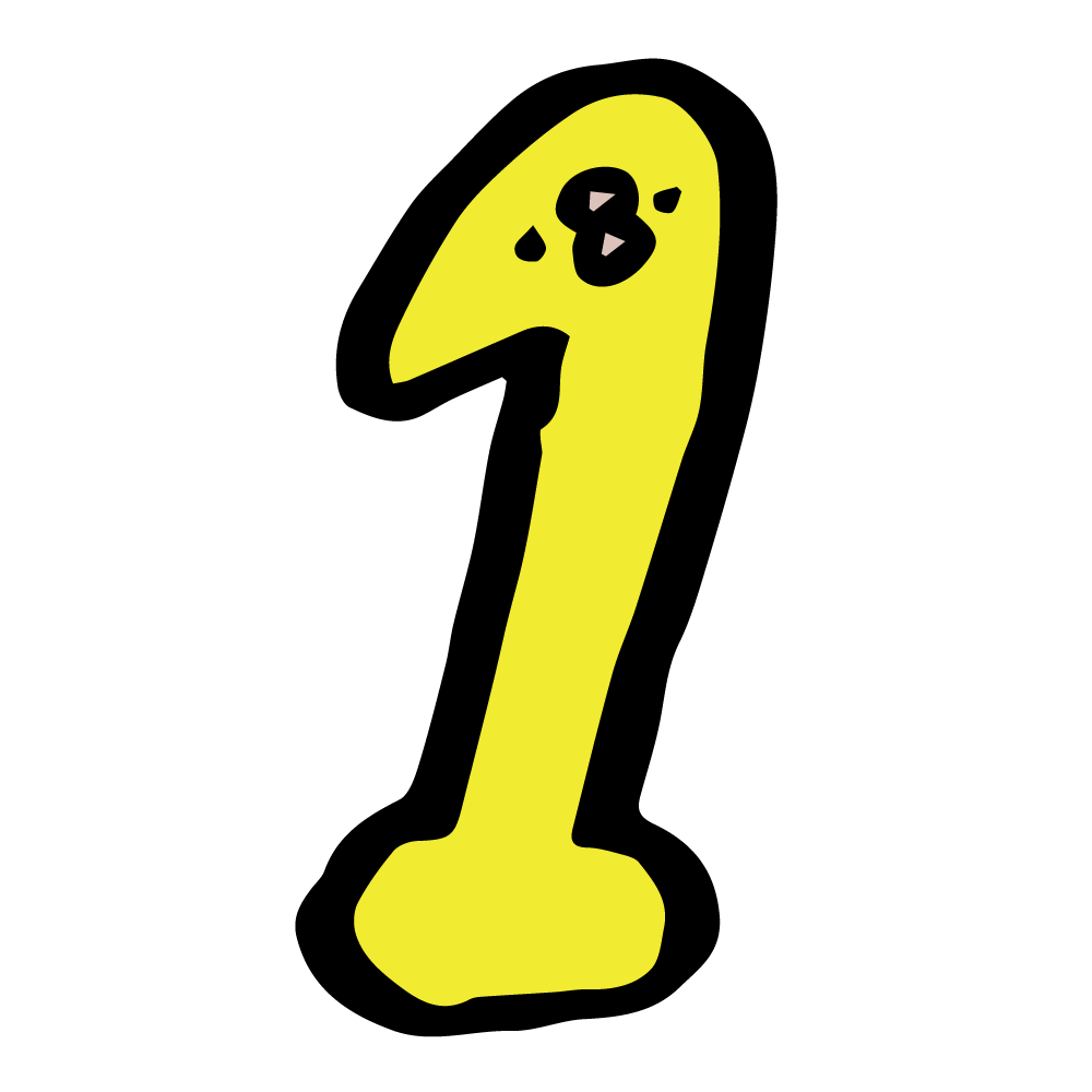 カラフルな数字：イラスト無料