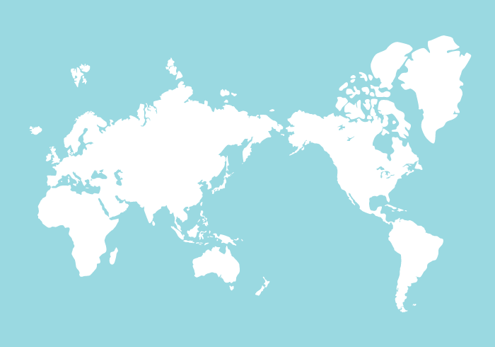 世界地図印刷用 - 国旗世界地図フリーイラスト素材