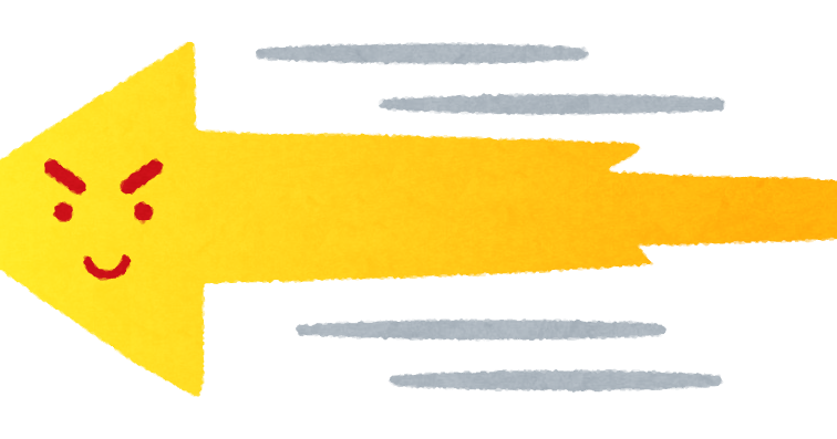 急激に上昇する矢印アイコンイラストのフリー素材イラストイメージ