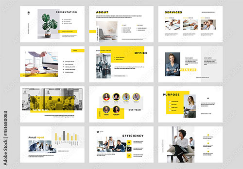 ブラウン＆ヌードエレガントポートフォリオ