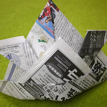 チラシで作る「なんちゃって畳編み」のカゴの編み方♪