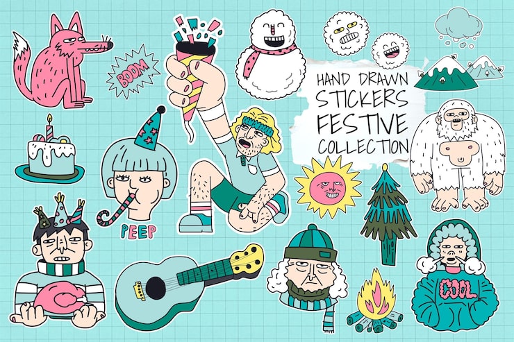 ステッカー風でかわいい学校教育や文具のアイコンのベクターイラスト素材 勉強 塾 の Stock ベクターAdobe Stock